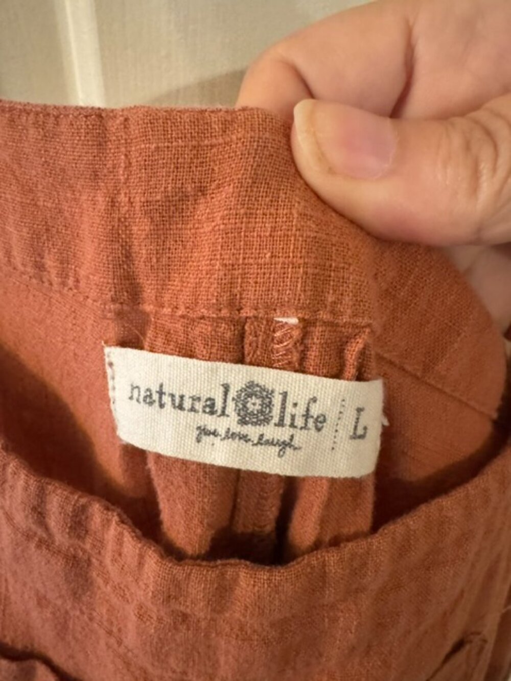Natural Life Carrington Overall Jumpsuit Wide Legs Rust/Terracotta Size Large - Picture 5 of 7